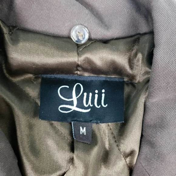 Anthropologi Luii brown rivet blazer jacket sz med - Picture 3 of 9